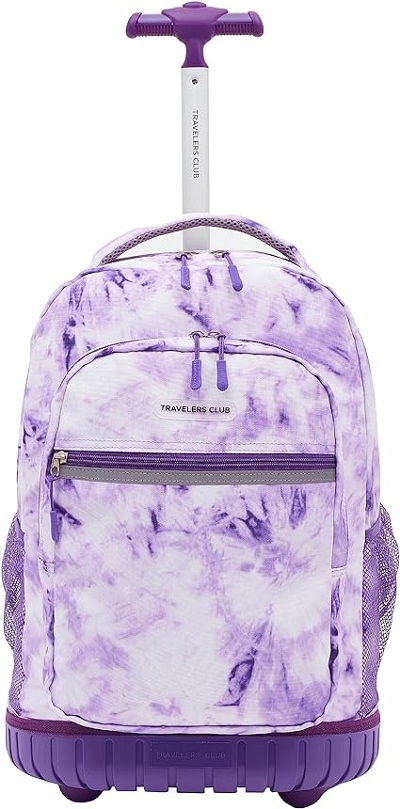 15. Travelers Club Rolling Backpack